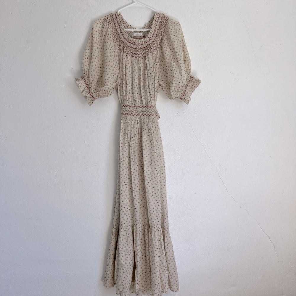 DÔEN Isidore dress in cream parc monceau